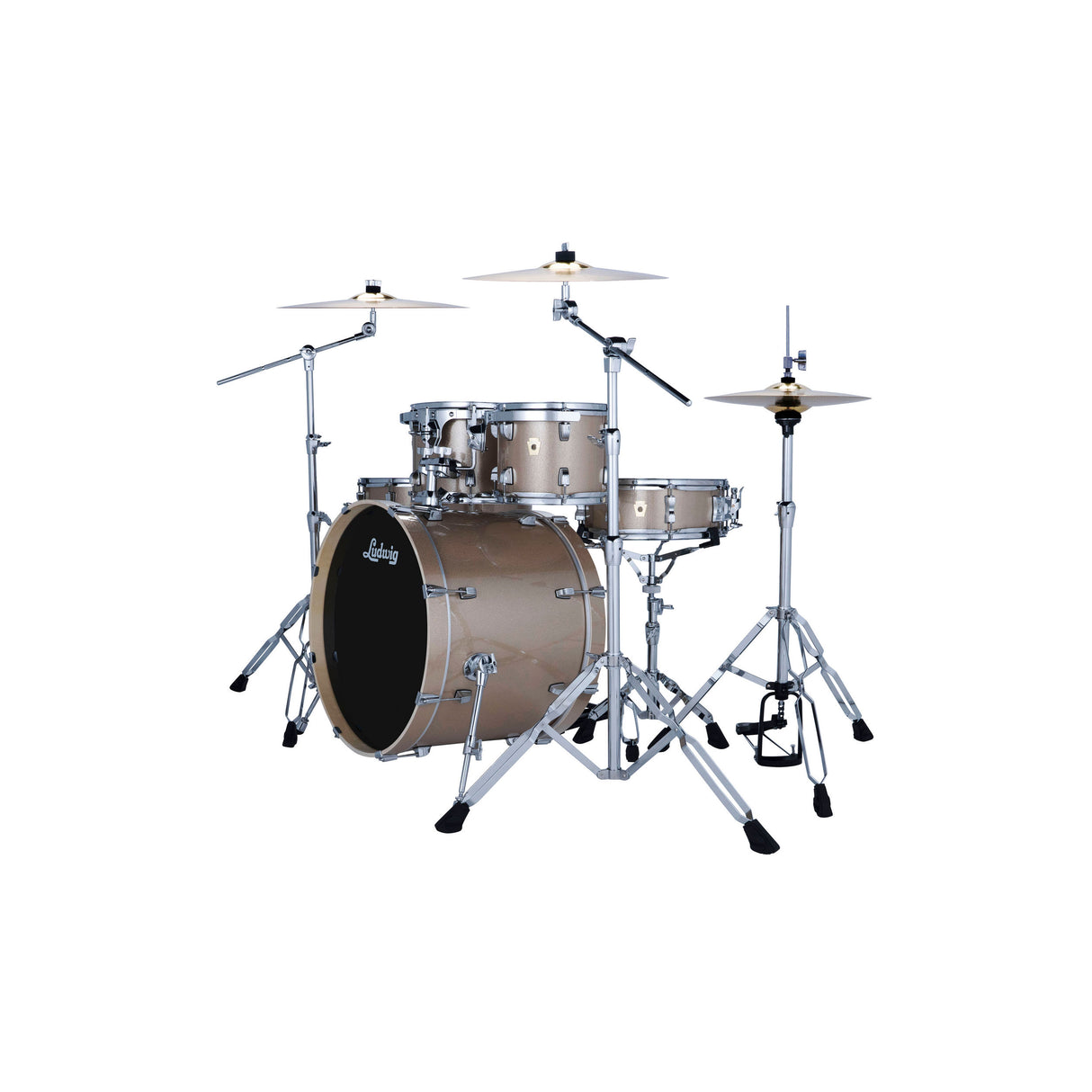 Ludwig Evolution 6-Piece Drum Kit with 22-Inch Kick - Prosecco Sparkle