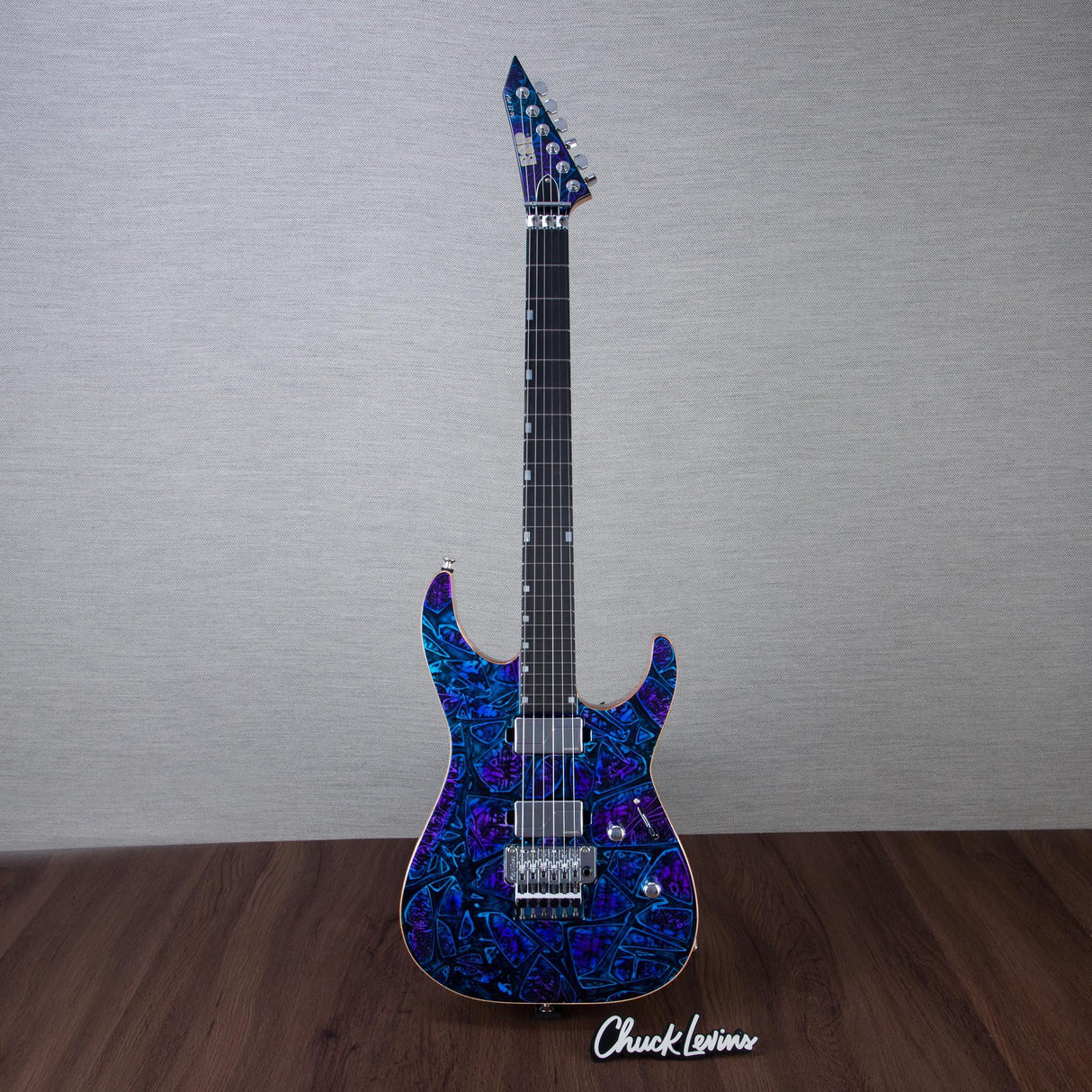 ESP USA M-II NTB NT Electric Guitar - Ghost Flame - #US24788