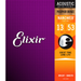 Elixir 16182 Phosphor Bronze Nanoweb Coated Acoustic Guitar Strings, HD Light (13 - 53)