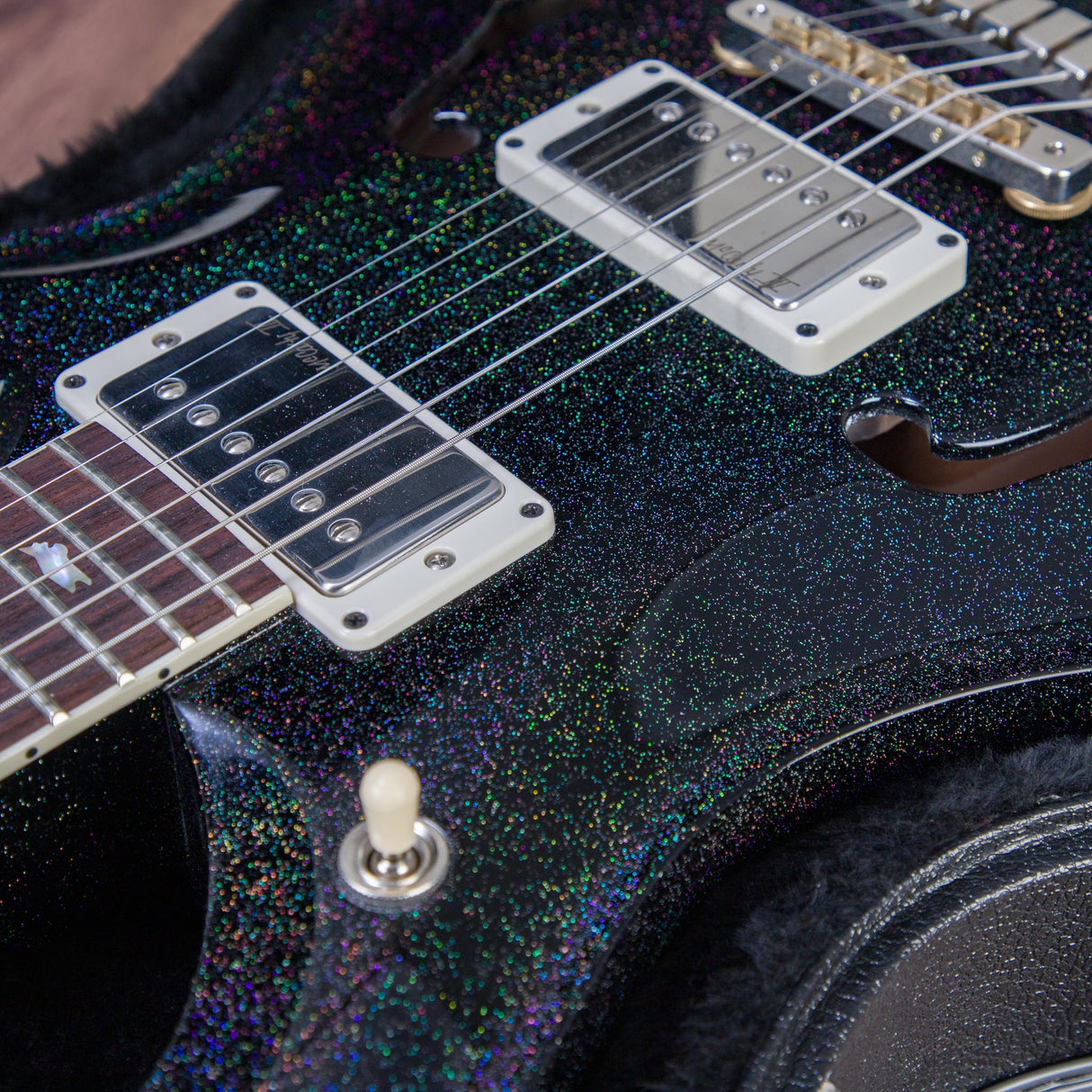 PRS McCarty 594 Hollowbody II Custom Color Hollowbody Electric Guitar - Black Rainbow Hollowflake - #250411621