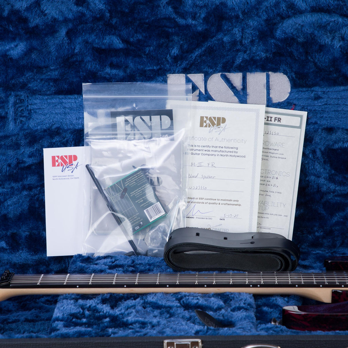 ESP USA M-II FR Electric Guitar - Blood Splatter - #US25150