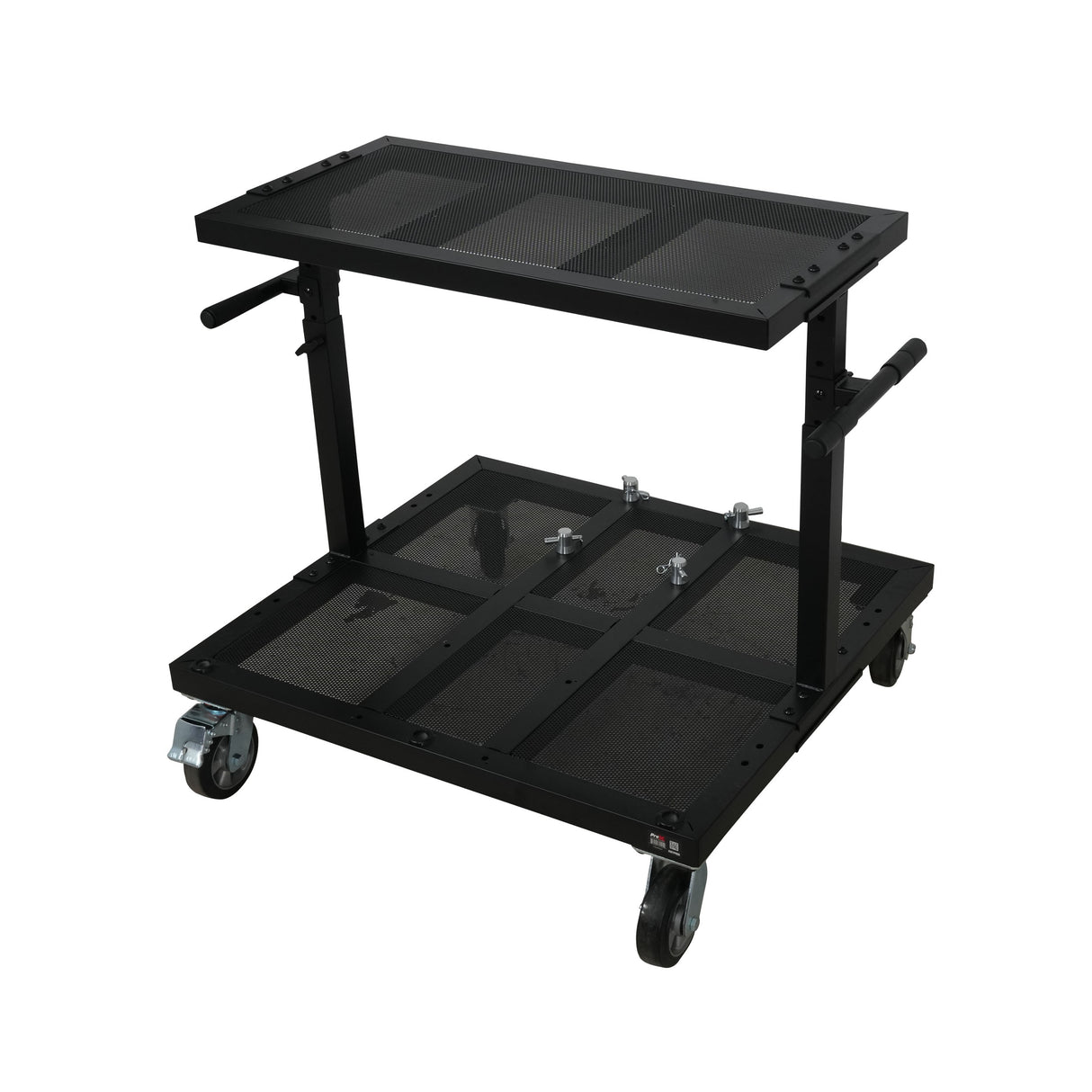 ProX X-BeatWagon Professional Mobile DJ Rolling Workstation with Adjustable Shelf