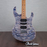 Suhr Modern Plus Electric Guitar, Maple Fingerboard - Trans Blue Denim Slate - #81128