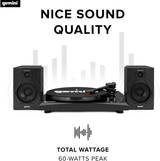 Gemini Turntable Bluetooth and Dual Stereo Speakers