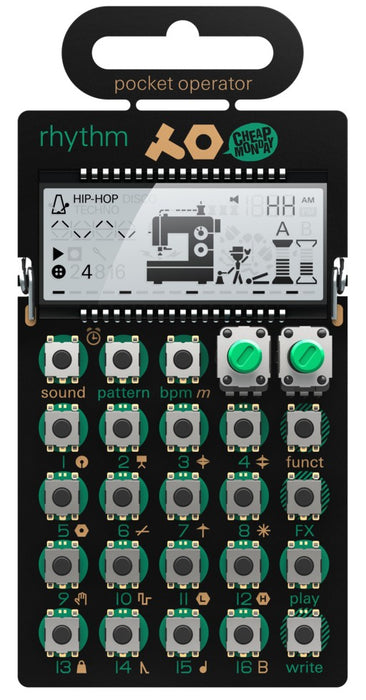 Teenage Engineering PO-12 Rhythm Pocket Operator Drum Machine and Sequencer