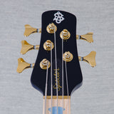 Spector Euro 5 LT Poplar Burl Over Ash 5-String Electric Bass Guitar - Faded Light Blue Gloss - CHUCKSCLUSIVE - #]C121NB23330