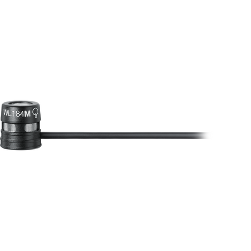 Shure WL184MB/S-LM3 Low-profile Supercardioid Lavalier Microphone - Black
