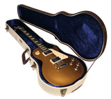 Gator Cases GW-JM LPS Deluxe Wood Case For Gibson Les Paul Style Guitars - Journeyman Burlap Exterior