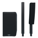 QSC KC12-BK 3000-Watts Active 3-Way Column Loudspeaker System - Black - Mint, Open Box