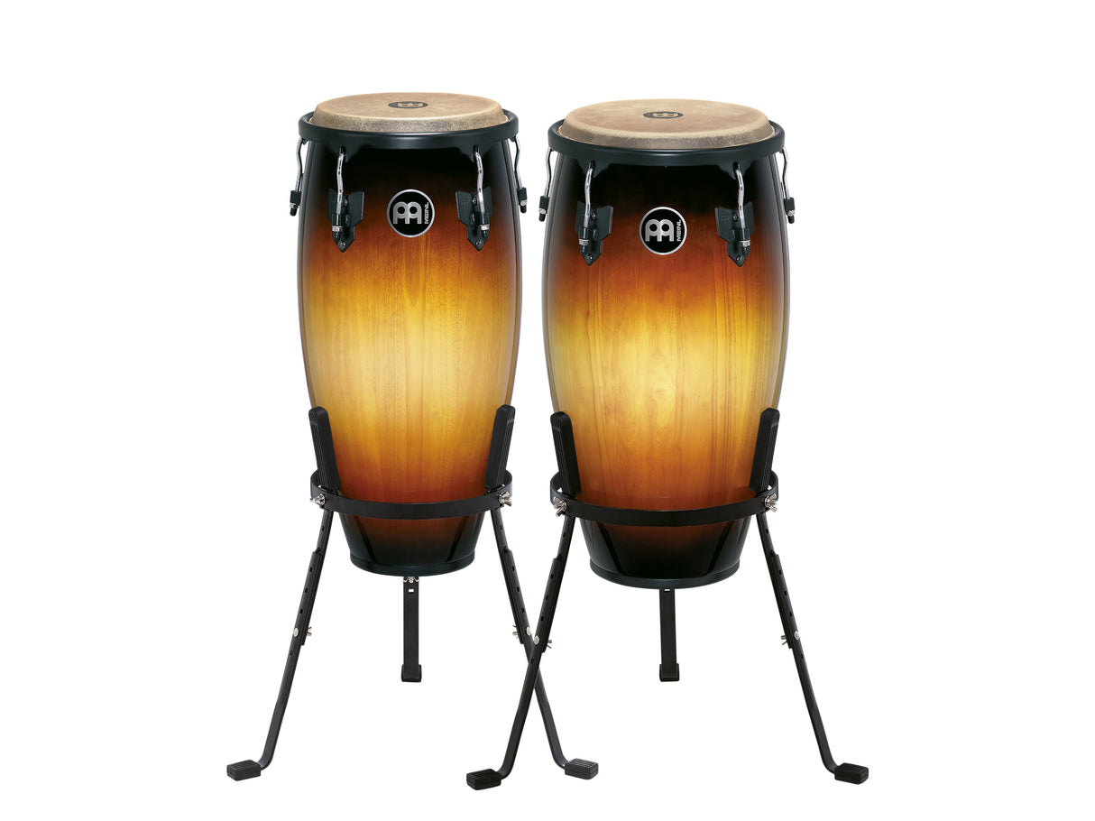 Meinl HC512VSB Headliner Wood Conga Set 11" & 12" w/ Basket Stands - Vintage Sunburst - New,Vintage Sunburst