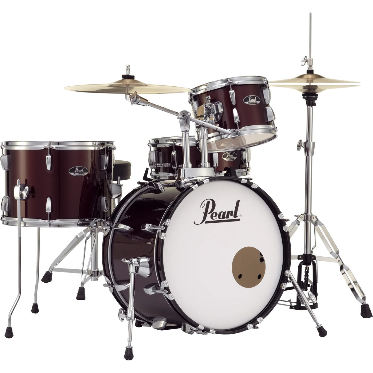 Pearl Roadshow Complete 4-Piece Drum Set with Hardware and Cymbals - Wine Red