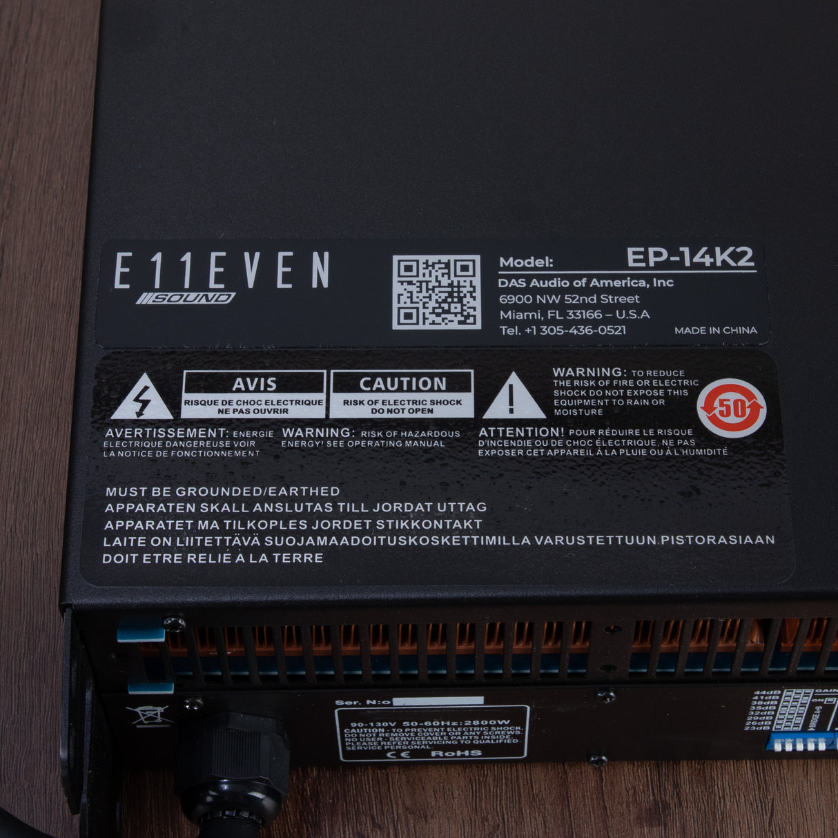 E11even EP-14K2 2-Channel 4400-Watt Power Amplifier - Blue - New