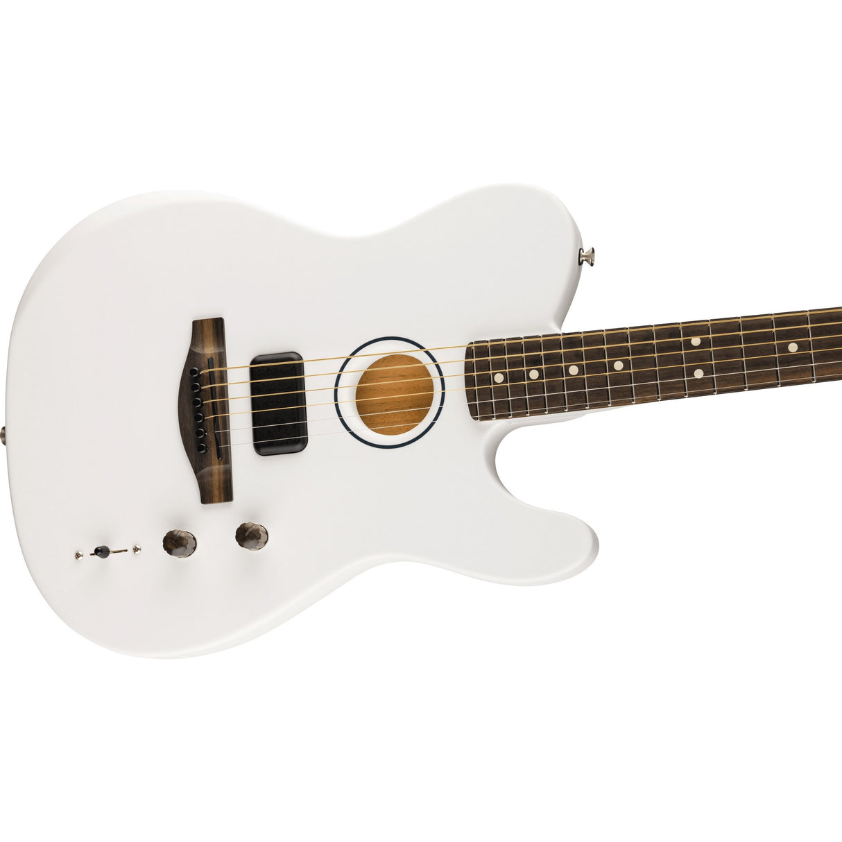 Fender Limited Edition Finneas American Acoustisonic Telecaster Signature Acoustic Electric Guitar - Satin Arctic White