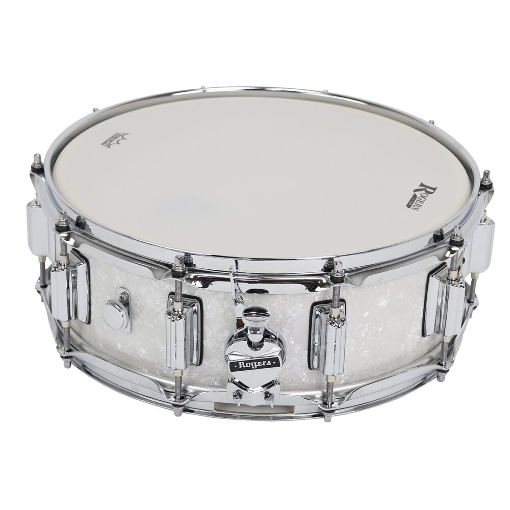 Rogers SuperTen 6.5x14-Inch Wood Snare Drum - White Marine Pearl