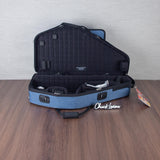Marcus Bonna Alto and Curved Soprano Double Saxophone Case - Cationic Blue