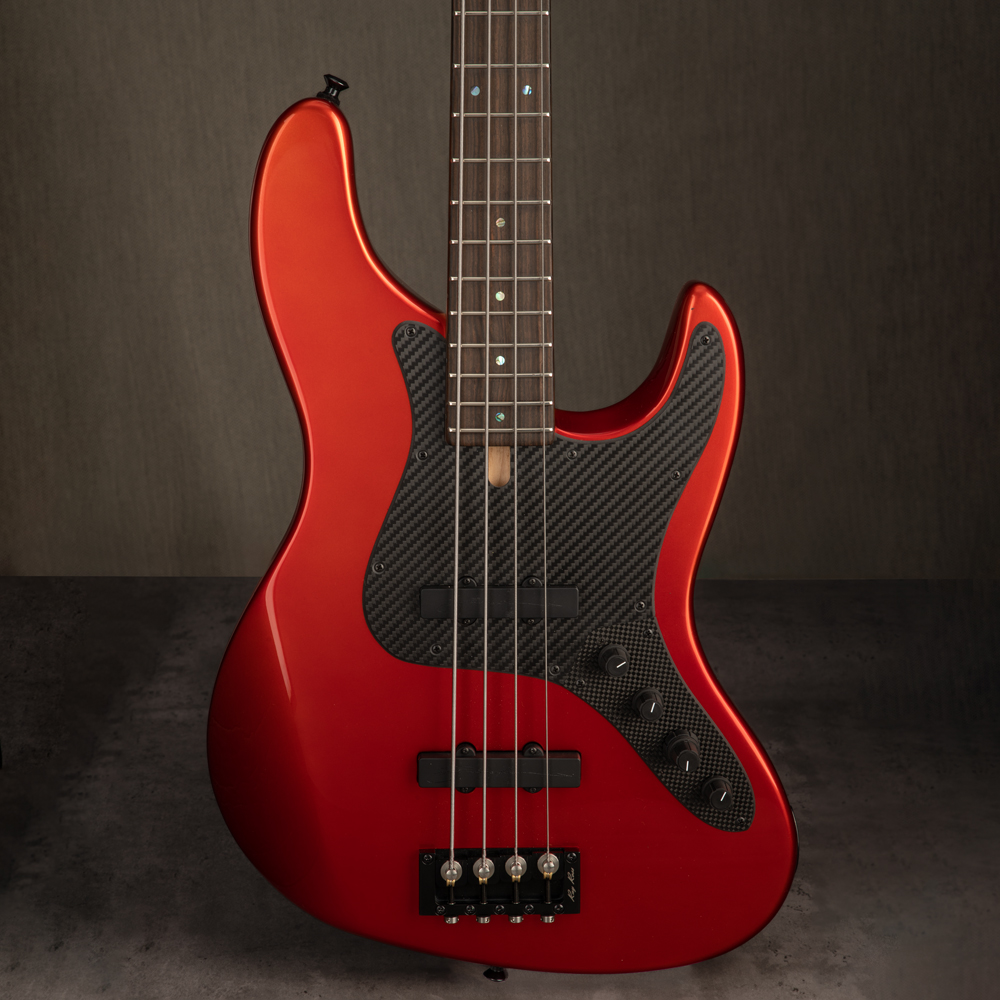 Brubaker JXB-4 Standard Bass Guitar - Tangerine Metallic - New