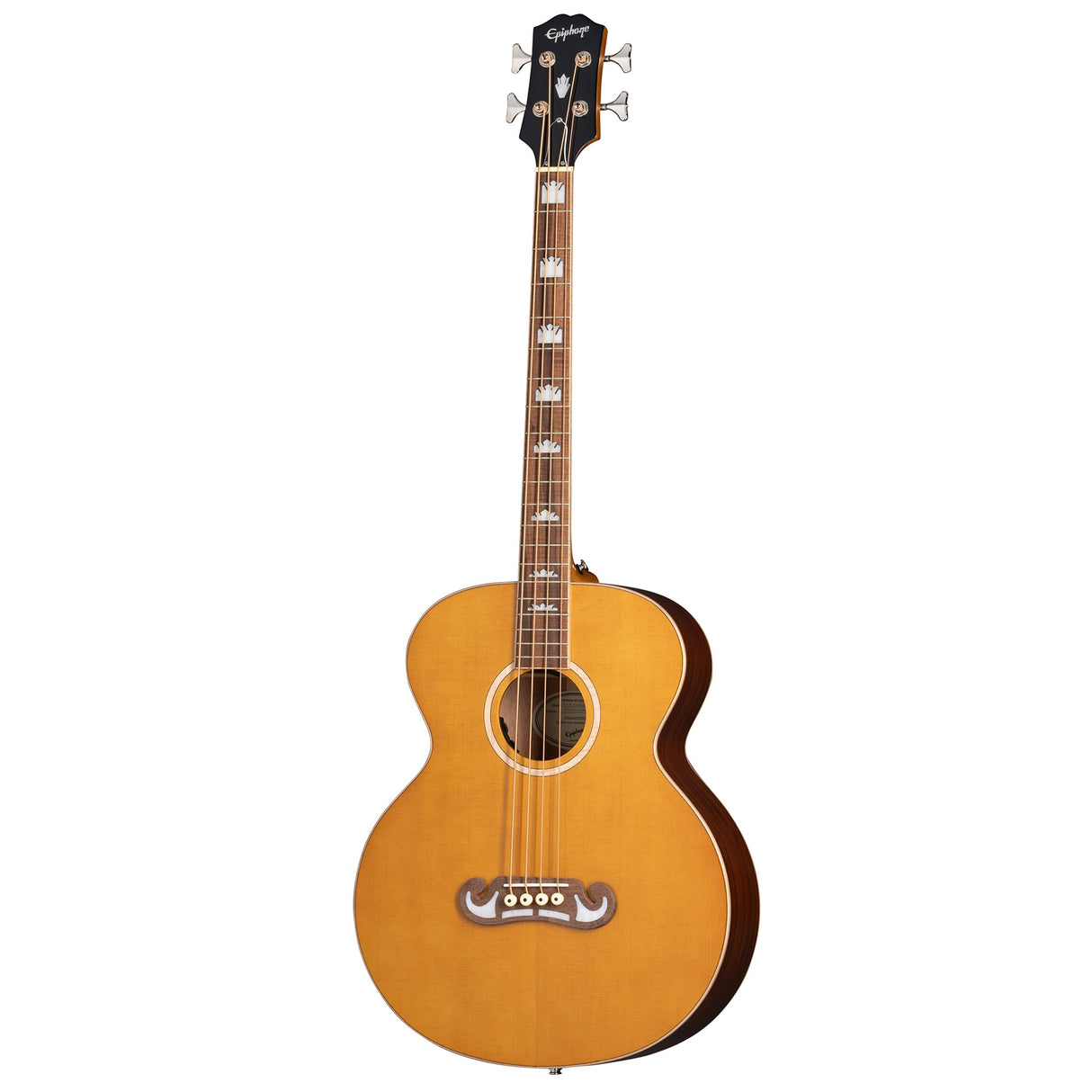 Epiphone El Capitan J-200 Studio Acoustic Electric Bass - Aged Vintage Natural - New