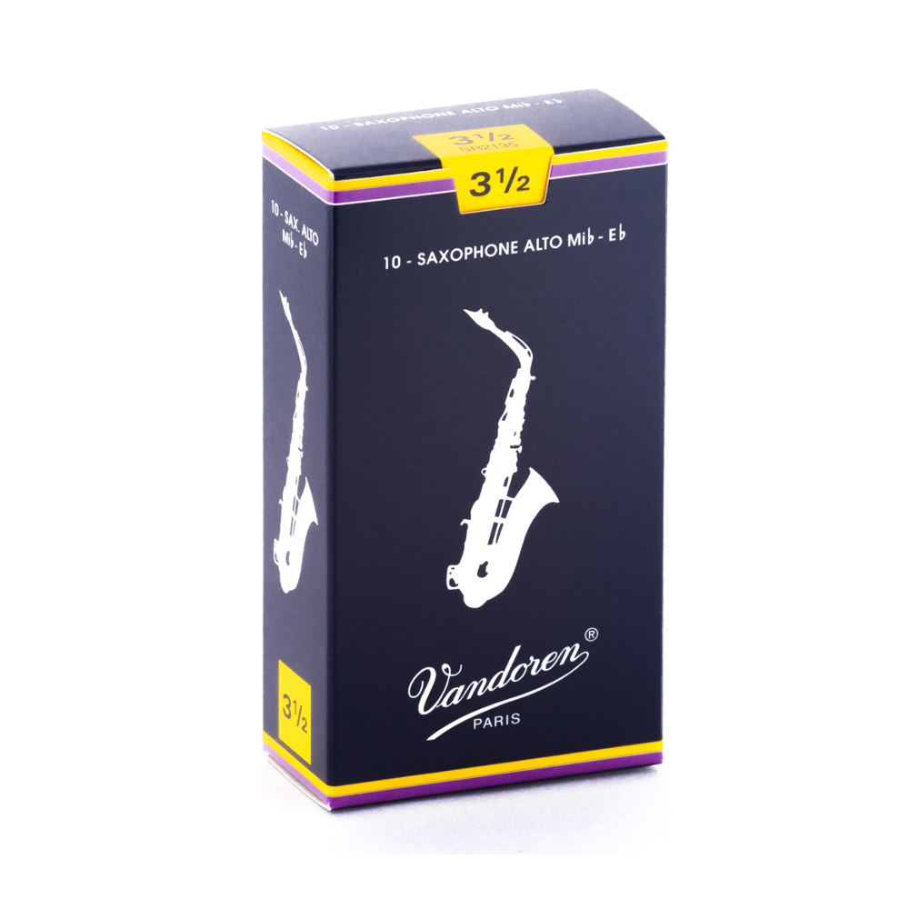 Vandoren Traditional 10-Pack Alto Saxophone Reed - 3.5