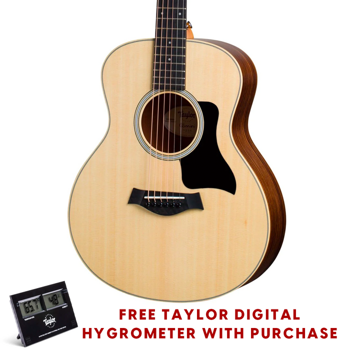 Taylor GS Mini-e Grand Symphony Rosewood Acoustic Guitar and Taylor Digital Hygrometer Bundle