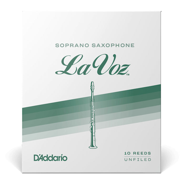 D'Addario RIC10 La Voz Unfiled Soprano Sax Reed 10-Pack - New,Medium Soft