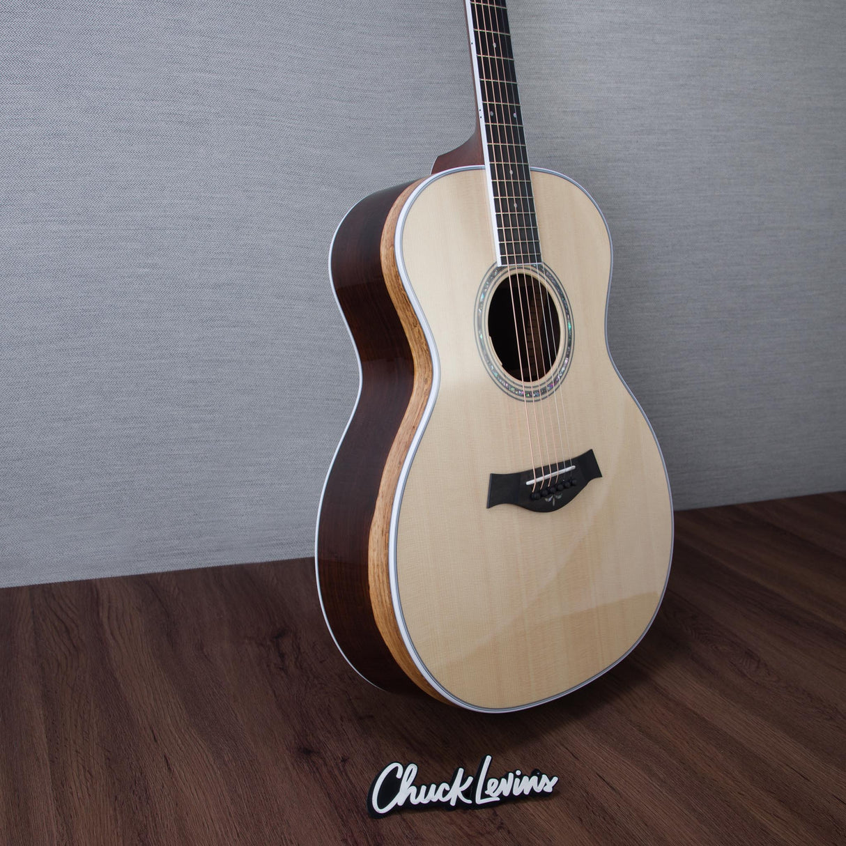 Taylor Custom Shop Grand Auditorium No Cutaway Lutz Spruce/Brazilian Rosewood Acoustic Electric Guitar - #1201206089