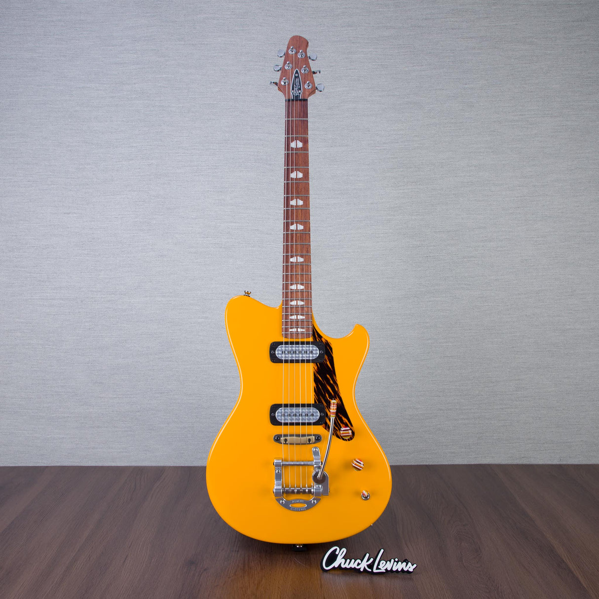 Powers Electric A-Type Electric Guitar - Signal Yellow - #B058