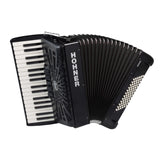 Hohner Bravo III Piano Accordion, 72 Bass, 34 Keys - Jet Black