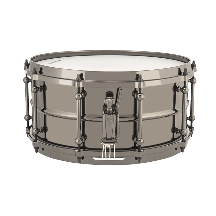 Ludwig Universal Metal 6.5x14 Brass Shell Snare Drum, Black Nickel Hoops