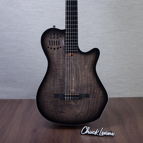 Godin MultiAc Grand Concert SA Nylon String Acoustic-Electric Guitar - Trans Black - CHUCKSCLUSIVE - #26317974