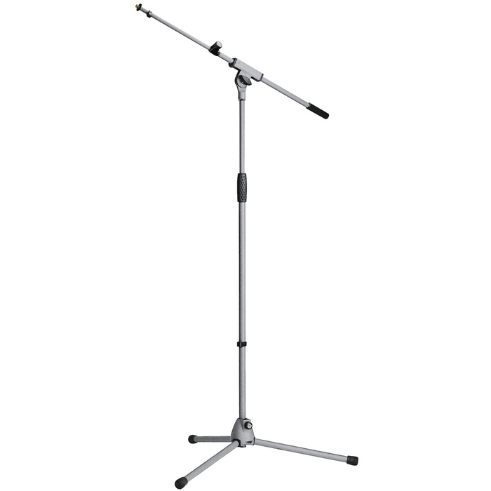 K&M 21080 Microphone Stand with Boom Soft-Touch - Gray - New