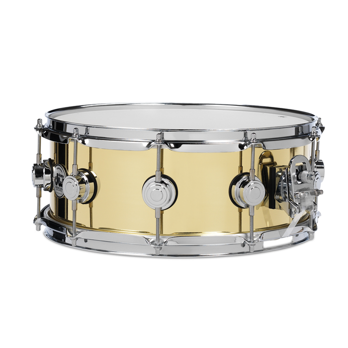 DW Collector's Series 5.5x14 Polished Bell Brass Snare - Chrome Hardware