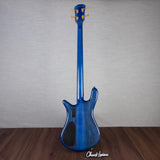 Spector Euro 4 LT Poplar Burl Over Ash Electric Bass Guitar - Faded Light Blue Gloss - CHUCKSCLUSIVE - #]C121NB23307