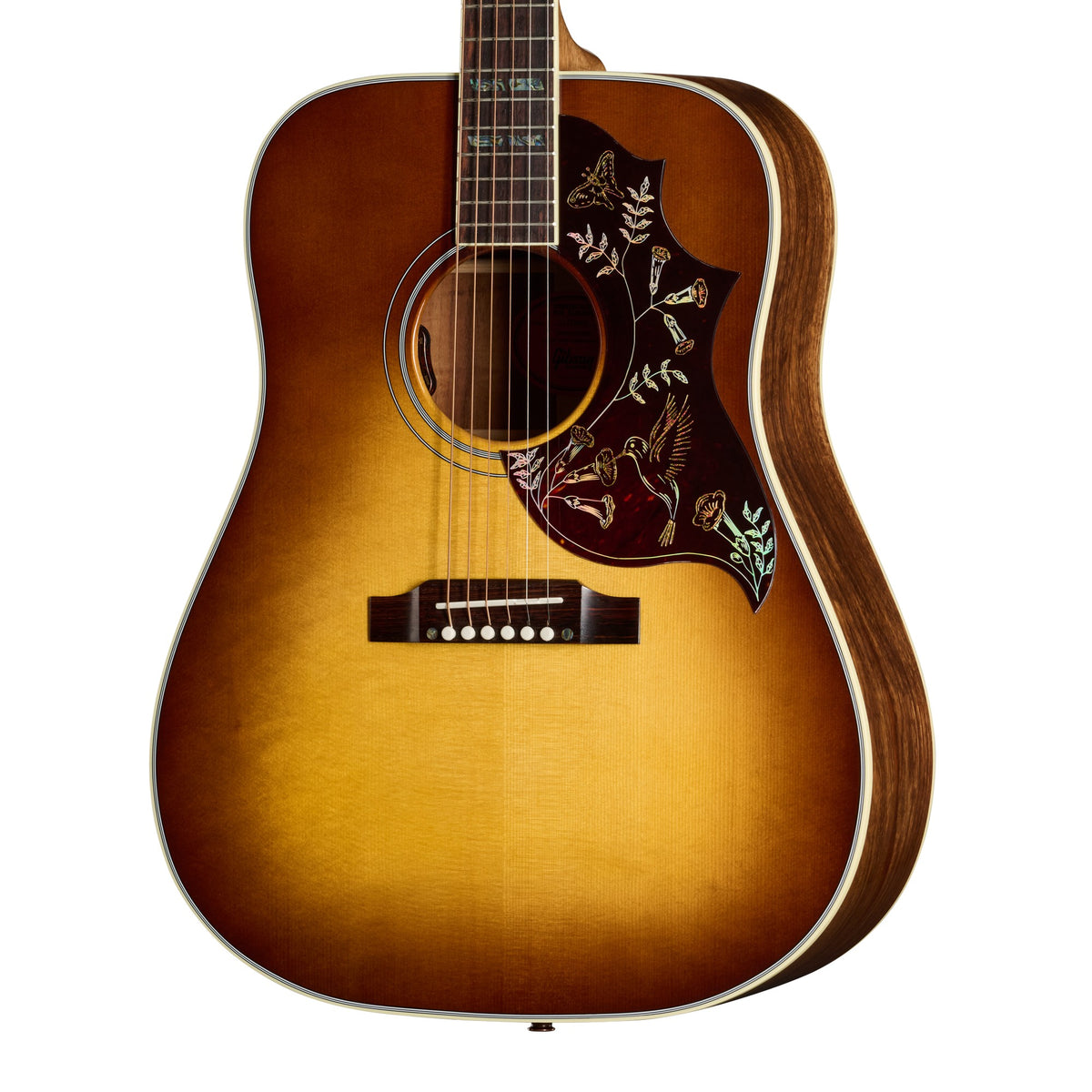 Gibson Custom Shop Hummingbird Elegant Koa Acoustic Electric Guitar - Honey Burst