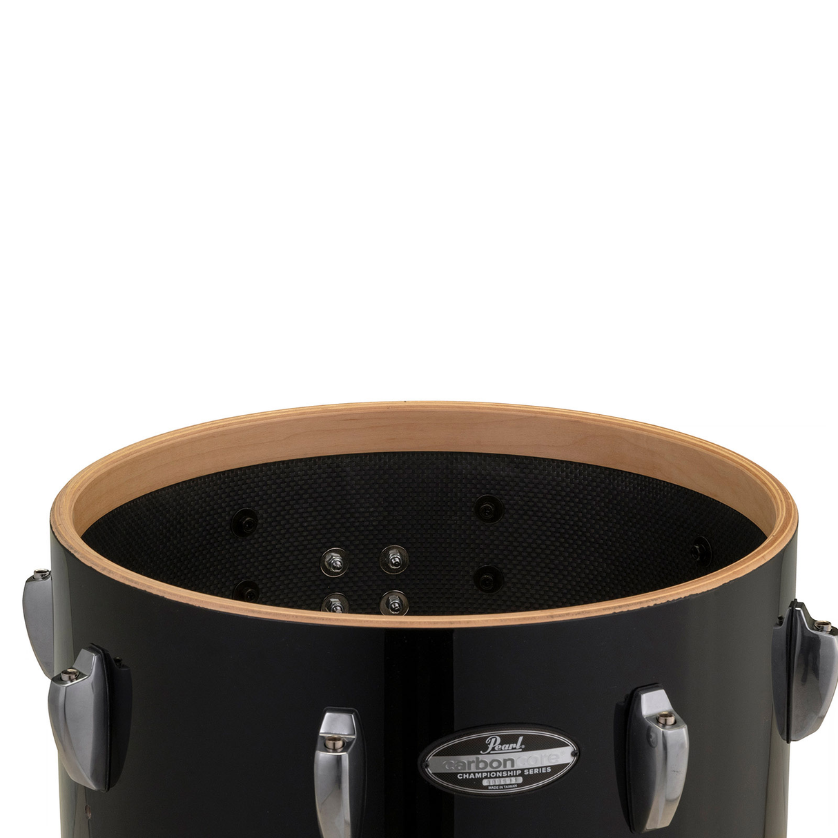 Pearl Championship CarbonCore Tenor Drums, Piano Black - 10/12/13/14-Inch Sonic Cut Configuration, 6-Inch Spock