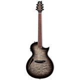 ESP LTD TL-6 QM Semi-Hollowbody Acoustic Electric Guitar - Charcoal Burst