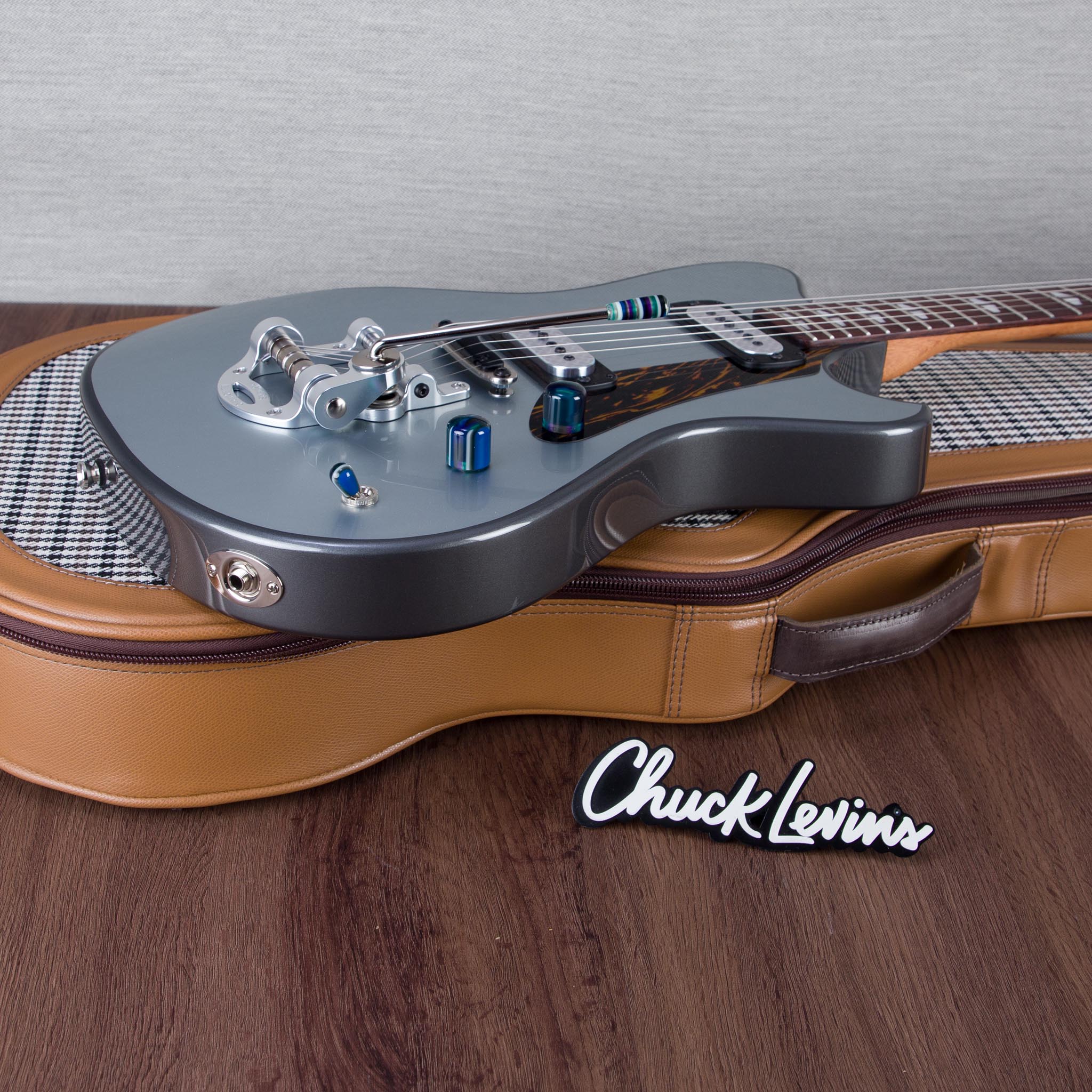 ギター 250 GREY TA.effects Powers Electric A-Type Electric Guitar - Two Tone Dolomite/Silver