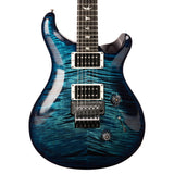 PRS Custom 24 10-Top Floyd Rose Electric Guitar - Blue Matteo Black Wrap Burst - #220349366