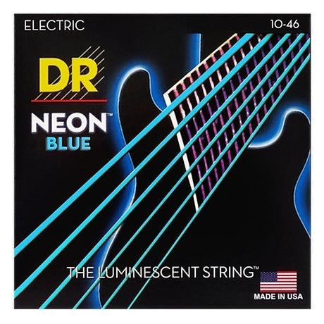 DR Strings NBE-10 NEON Guitar Strings - Blue
