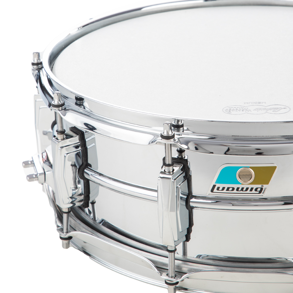 Ludwig 5x14 Inch Chrome Over Brass Snare Drum, Factory B-Stock
