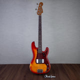 Fender Custom Shop Artisan Flame Precision Bass Electric Guitar - Aged Cherry Sunburst - #CZ587740