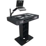 ProX XZF-DJCTBL Control Tower DJ Podium for Pioneer DDJ-REV7 XDJ-XZ FLX10 RANE Four - Black Finish