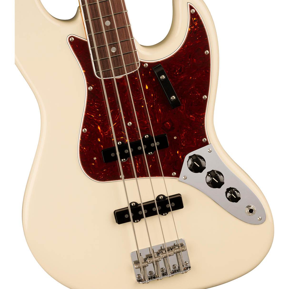 Fender American Vintage II 1966 Jazz Bass Guitar, Rosewood Fingerboard - Olympic White - Mint, Open Box