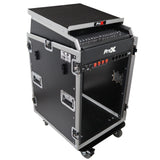 ProX T-16MRSS13ULT Universal 19 Rack-mount Mixer with 13U Top and 16U Front with 2 Side Work Tables