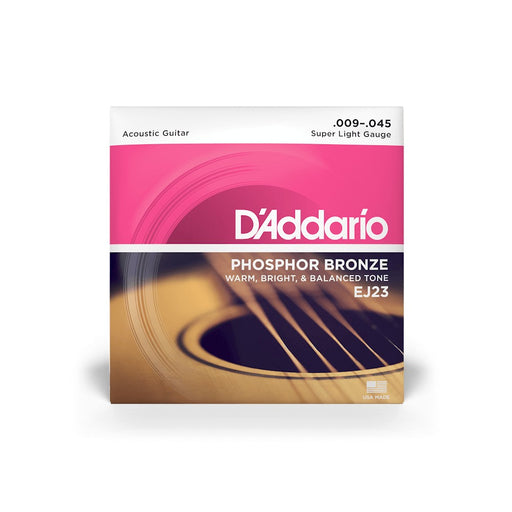D'Addario EJ23 Phosphor Bronze Super Light .009-.045 Acoustic Guitar Strings