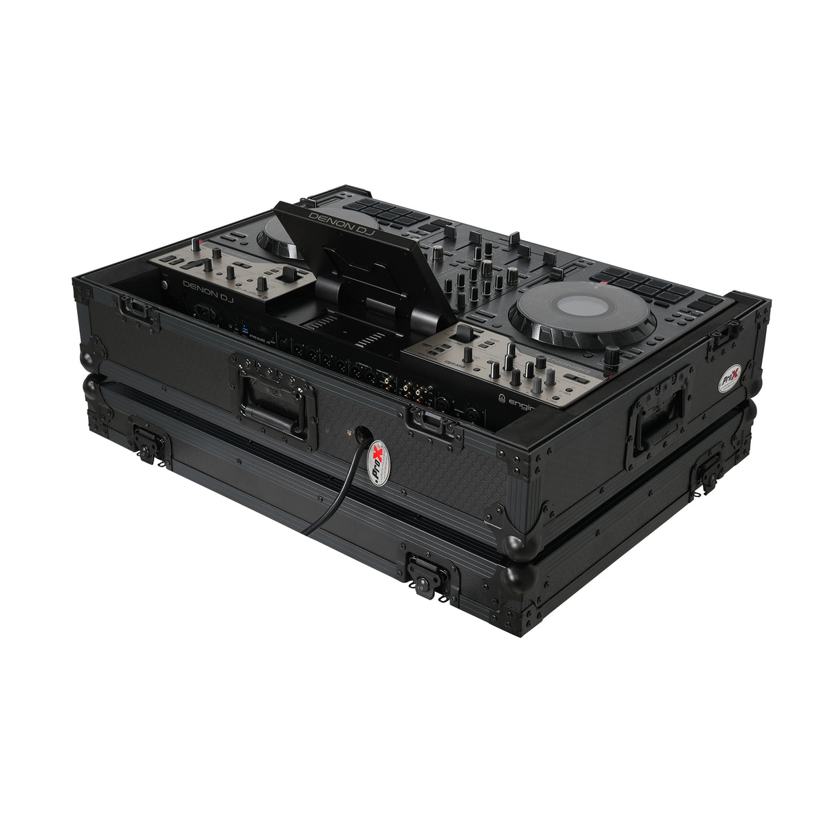 PRO X ATA Flight Case For Denon PRIME 4 G2/PRIME 4 MK2 with Rack Space and Wheels