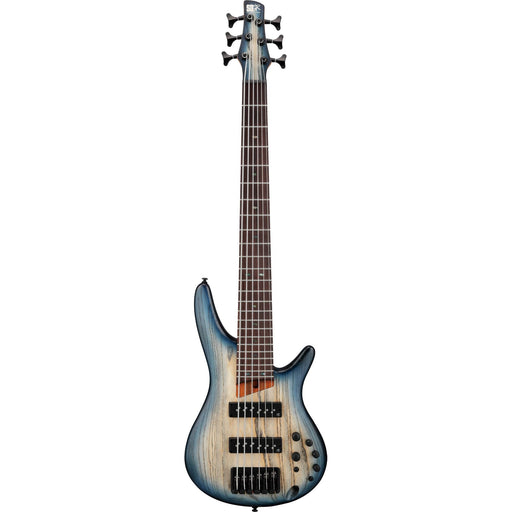 Ibanez 2021 SR606E 6-String Bass Guitar - Cosmic Blue Starburst Flat - New