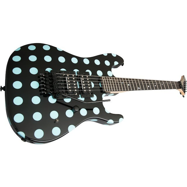 Kramer NightSwan Electric Guitar - Black With Blue Polka Dots