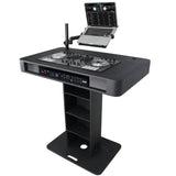 ProX XZF-DJCTBL Control Tower DJ Podium for Pioneer DDJ-REV7 XDJ-XZ FLX10 RANE Four - Black Finish