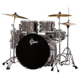 Gretsch Drums Energy 5 Piece Shell Pack with Planet Z Cymbal Set - Brushed Grey