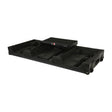 Pro X XS-CDM3KV10A9 WLTBL Fits 2x Pioneer CDJ 3000X Case / Pioneer DJM V10 / A9 Mixer w/ Laptop Shelf, All Black and Low profile Wheels